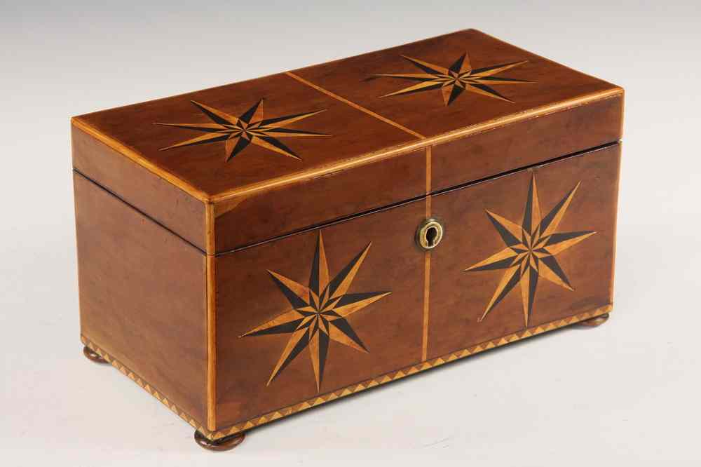 Appraisal: FEDERAL TEA CADDY - Very Fine Federal Tea Caddy early