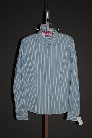 Appraisal: Loro Piana blue cotton long sleeve shirt with white stripes