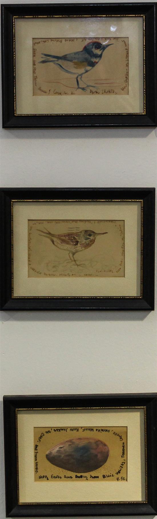 Appraisal: Sale Lot Karl Priebe American - Two paintings of birds