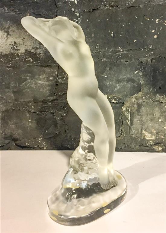 Appraisal: Sale Lot A Lalique Frosted Glass Chrysis Figure Height inches