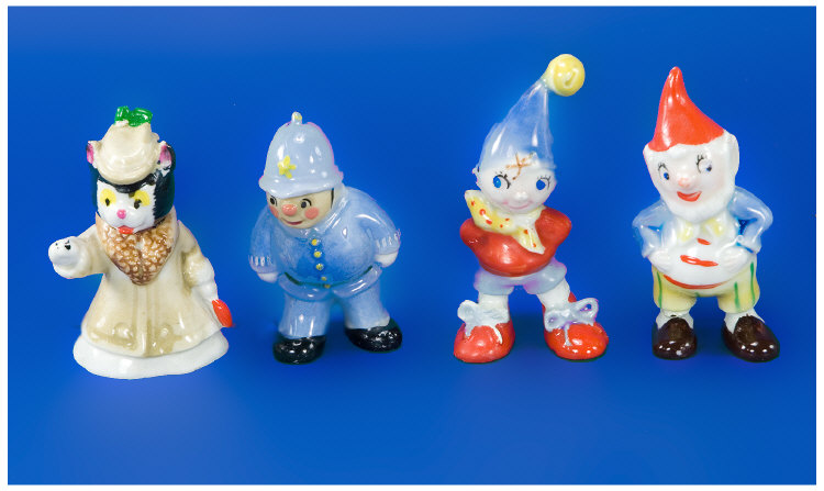 Appraisal: Set of Miniature Ceramic Figures comprising Noddy Foot missing Big