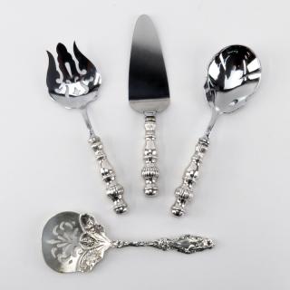 Appraisal: Lot of Four Sterling Silver Serving Pieces Lot of Four