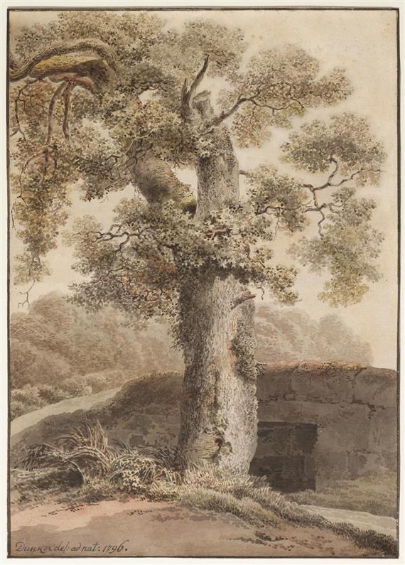 Appraisal: DUNKER BALTHASAR ANTON Saal - Bern Old tree at a