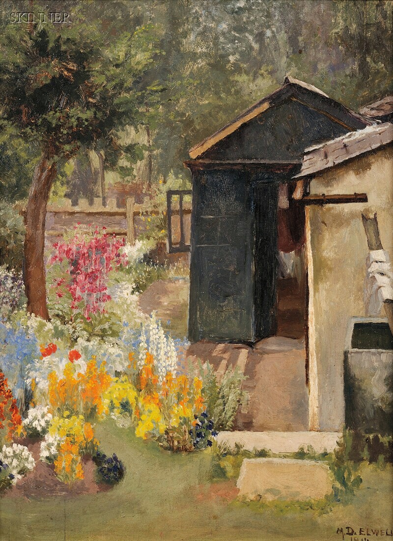 Appraisal: Mary Dawson Elwell British - View of a Summer Garden