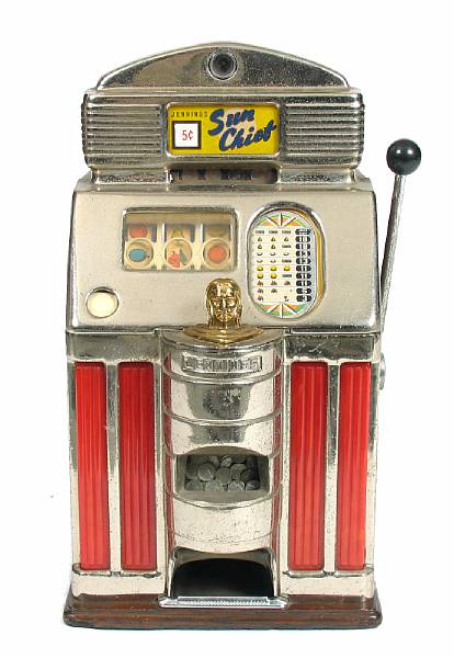 Appraisal: A Jennings Sun Chief cent slot machine height in width