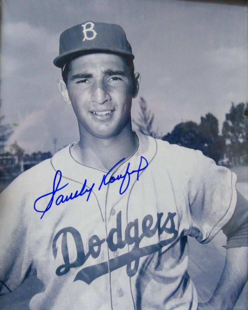 Appraisal: SANDY KOUFAX SIGNED X PHOTOGRAPH FRAMED COA Sandy Koufax autographed