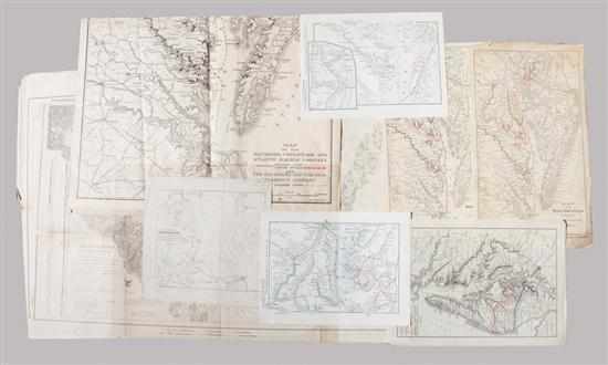 Appraisal: Maps Nine items including ''Entrance to the Chesapeake Bay'' by