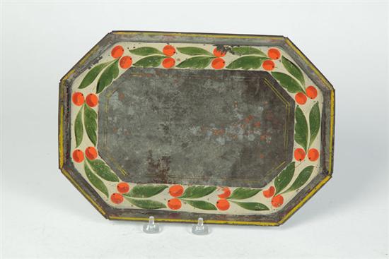 Appraisal: TOLE TRAY American nd quarter- th century Octagonal tray with