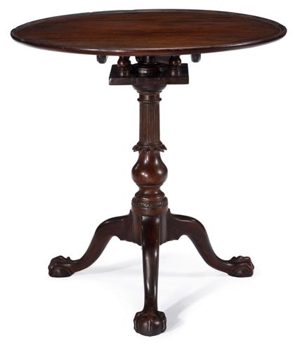 Appraisal: Chippendale carved mahogany tea table philadelphia pa circa