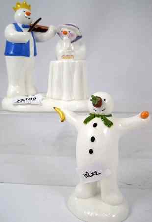 Appraisal: Coalport Snowman figures At the Party and The Wrong Nose