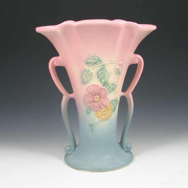 Appraisal: Hull Dogwood - Vase Dogwood vase in pink and blue