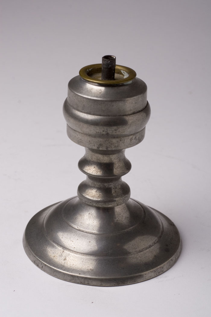 Appraisal: PEWTER OIL LAMP ATTRIBUTED TO ALLEN PORTER - Colebrook New