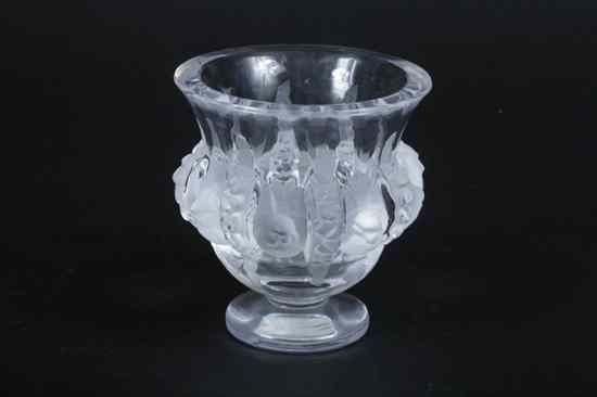 Appraisal: LALIQUE CLEAR AND FROSTED GLASS ''DAMPIERRE'' VASE etched Lalique France