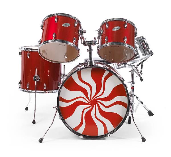 Appraisal: A Meg White drum set used in The White Stripes