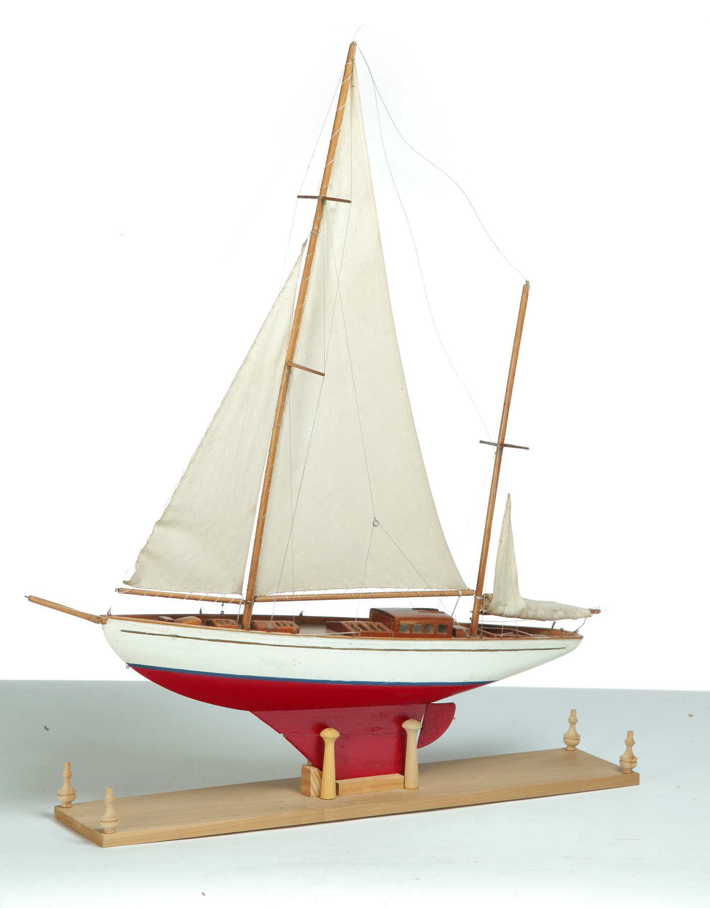 Appraisal: AMERICAN POND SAILER Mid th century Well done wooden sailboat