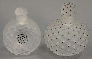 Appraisal: Two Lalique perfume bottles crystal Dahlia perfume bottle marked Lalique