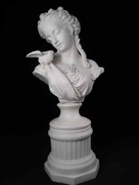 Appraisal: Parian porcelain figure of a girl with rose Very intricately