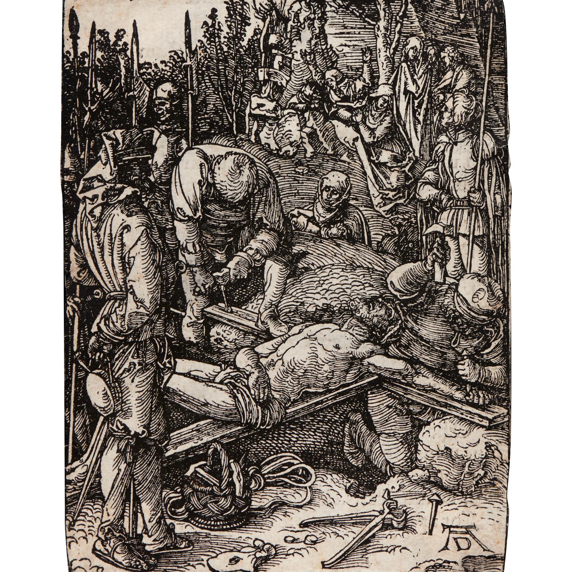 Appraisal: ALBRECHT DURER CHRIST NAILED TO THE CROSS IMP Albrecht Durer