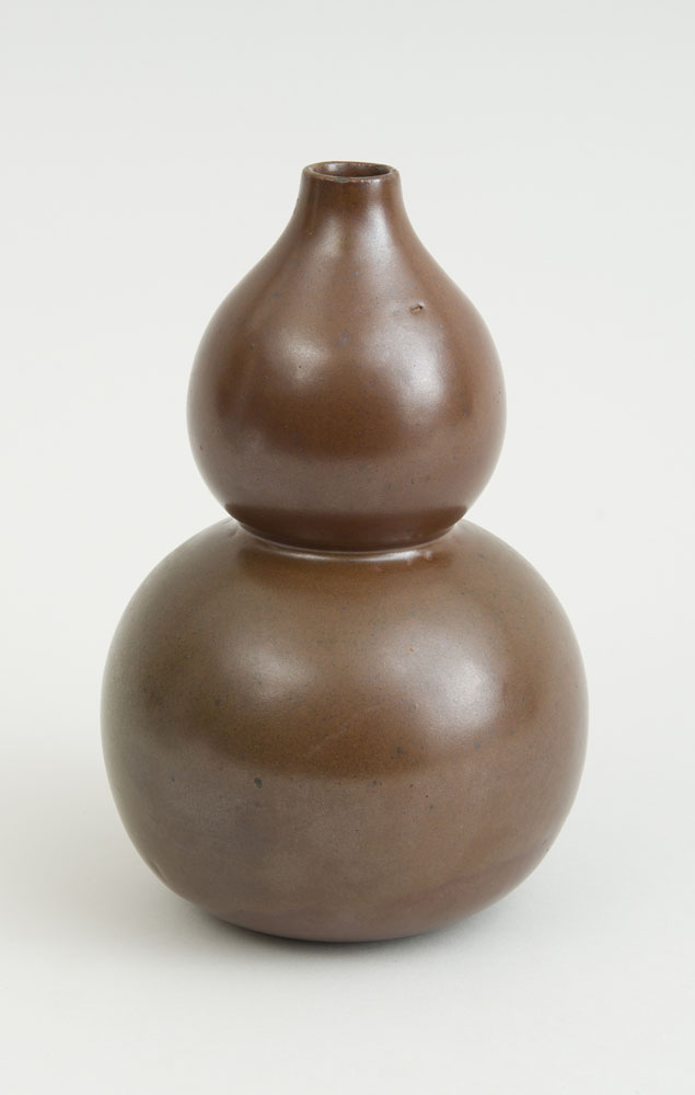 Appraisal: CHINESE TEA DUST GLAZED PORCELAIN DOUBLE GOURD-FORM VASE Unmarked in