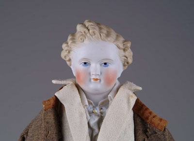 Appraisal: PARIAN SHOULDER HEAD BOY DOLL Blond hair blue painted eyes