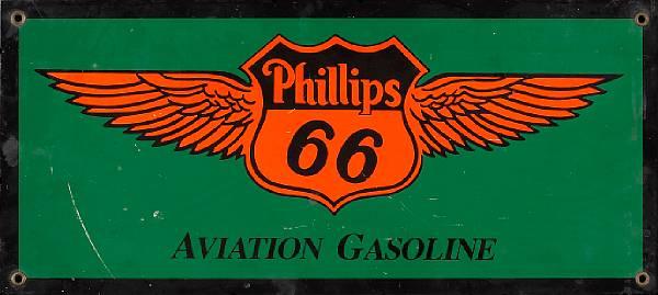 Appraisal: A Phillips Aviation Gasoline porcelain sign very good condition x