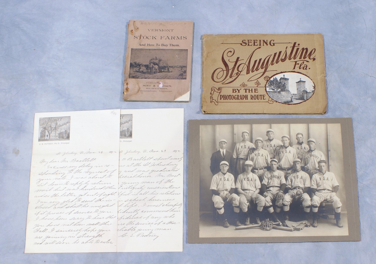 Appraisal: Vermont albums to include trade cards letterhead billheads brochures baseball