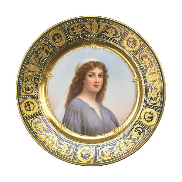 Appraisal: ROYAL VIENNA PORCELAIN PLATE Condition Report