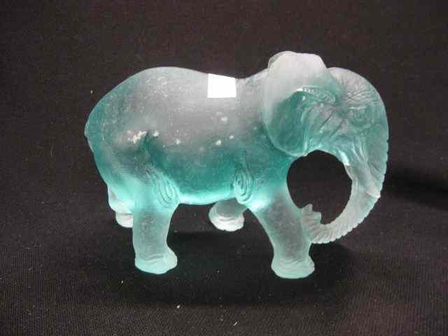 Appraisal: Pate de Verre Style Glass Elephant Figurine '' tall ''