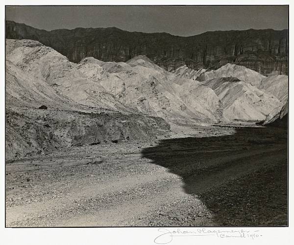 Appraisal: Johan Hagemeyer Dutch American - Golden Canyon-Death Valley Gelatin silver