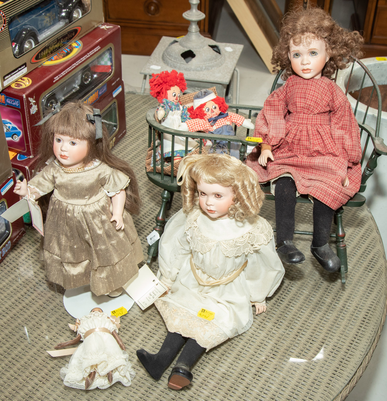 Appraisal: THREE WENDY LAWTON DOLLS Includes Marcella and Her Ragey Family