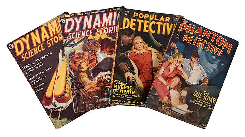 Appraisal: Dynamic Science Popular Detective Phantom Detective Lot of Four Issues