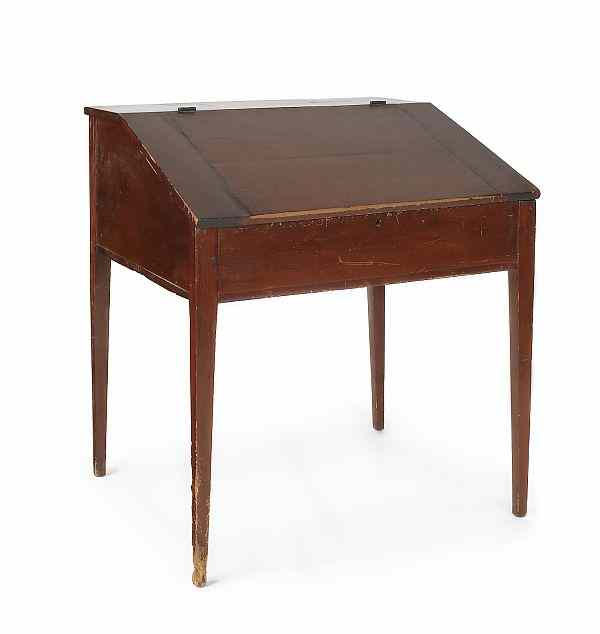 Appraisal: Pennsylvania pine schoolmaster's desk early th c h w