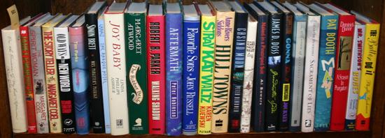 Appraisal: Signed Fiction Vols on shelves