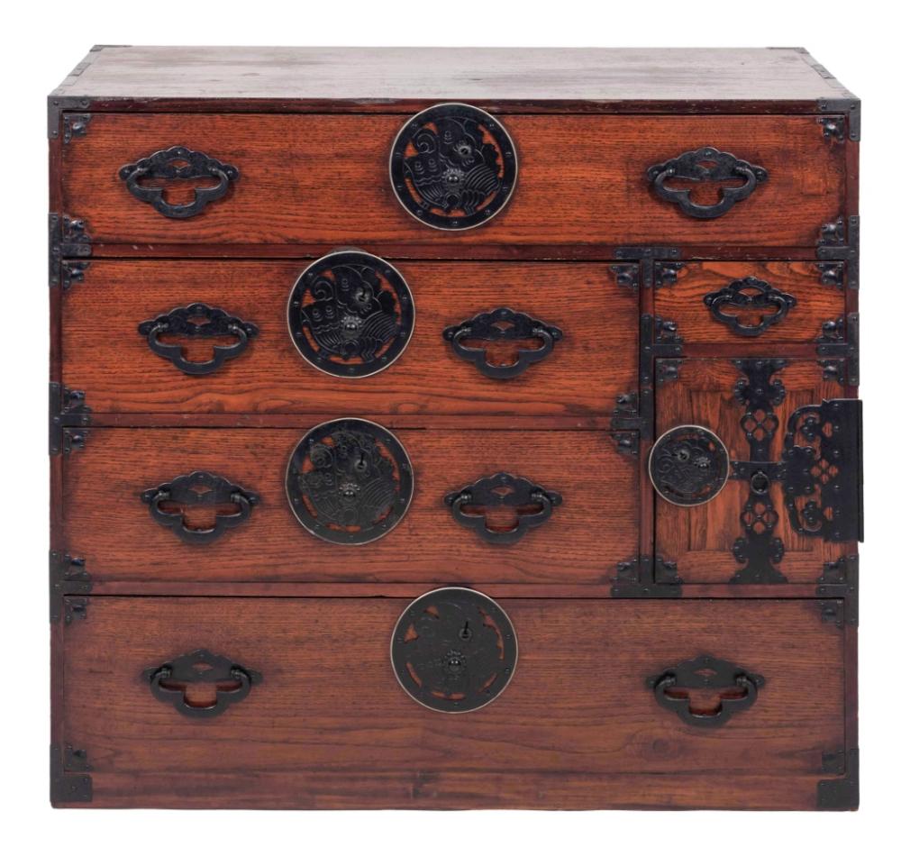 Appraisal: JAPANSE YONEZAWA TANSU CHEST EARLY MID- TH CENTURY HEIGHT WIDTH