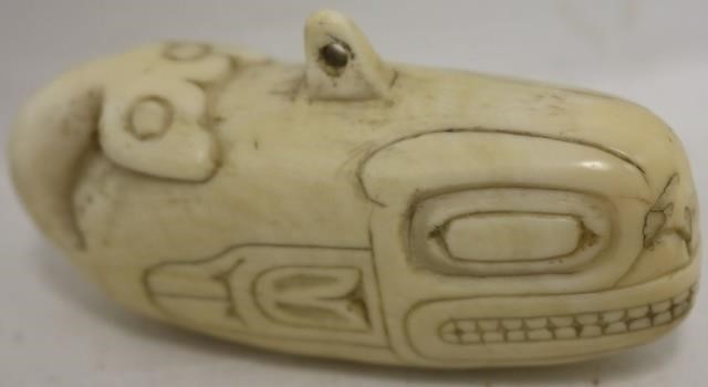 Appraisal: NORTHWEST COAST AMULET IN THE FORM OF A WHALE TH