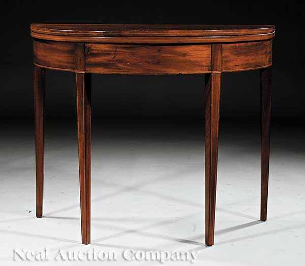 Appraisal: A Federal Inlaid Mahogany Games Table early th c Philadelphia