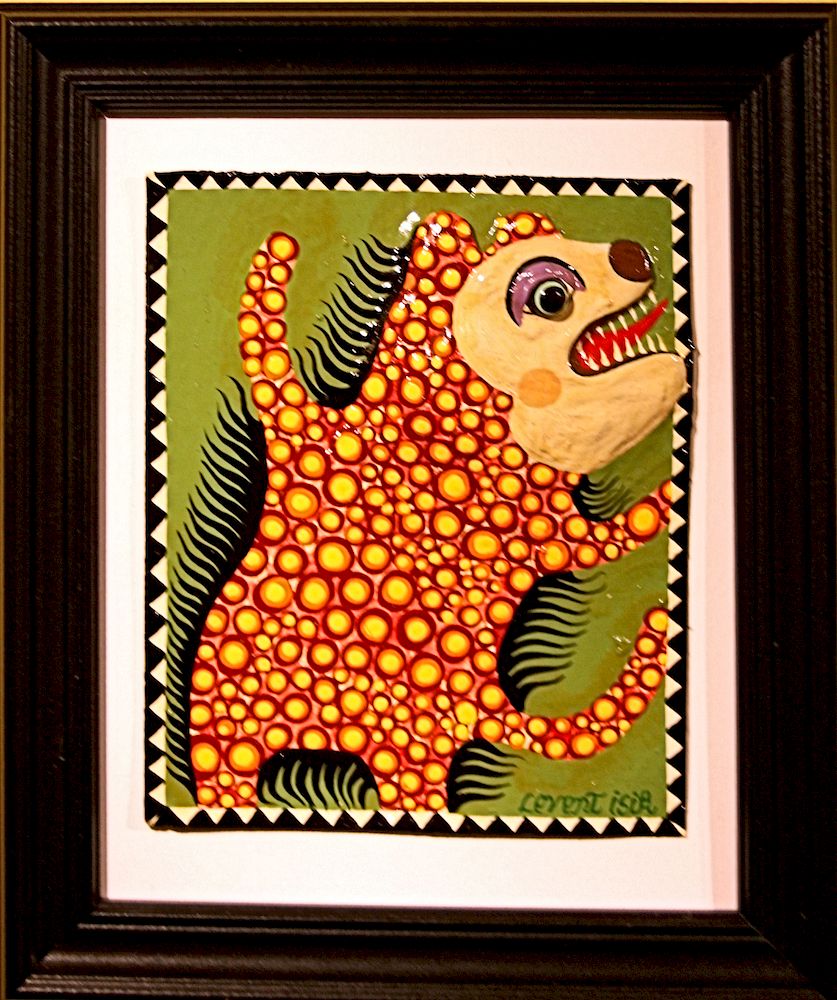 Appraisal: Outsider Art Levent Isik Lemon Leopard Isik Levent b Lemon