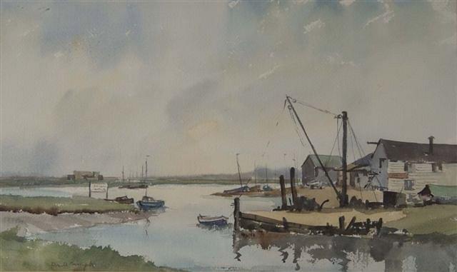 Appraisal: RONALD CRAMPTON - - Norfolk Estuary signed watercolour x