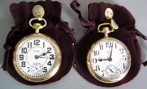 Appraisal: Waltham s -jewel gold filled open face pocket watch together