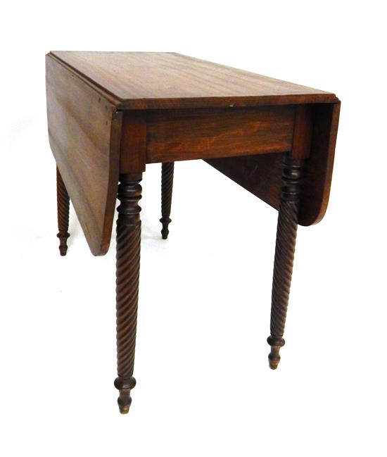 Appraisal: Sheraton drop leaf table mahogany short drop leaves with rounded