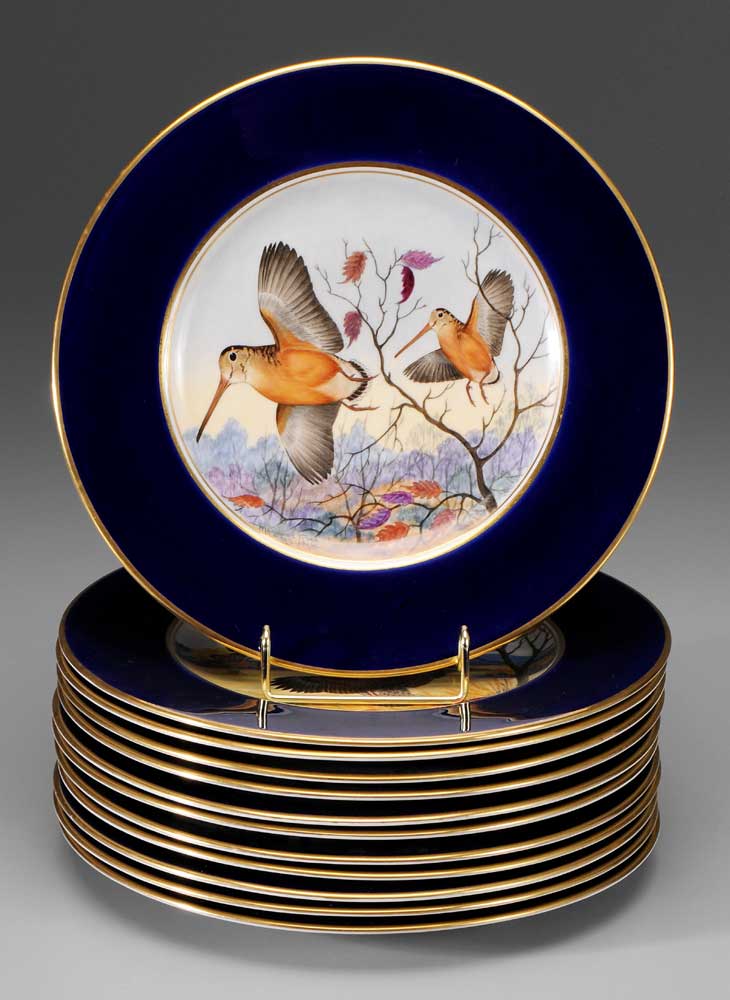 Appraisal: Set of Game Bird Plates each with different transfer-printed game