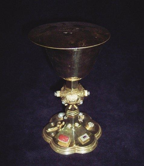 Appraisal: The Russel silver gilt Chalice and Paten having an inverted