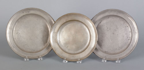 Appraisal: Connecticut pewter plate ca bearing the touch of Samuel Danforth