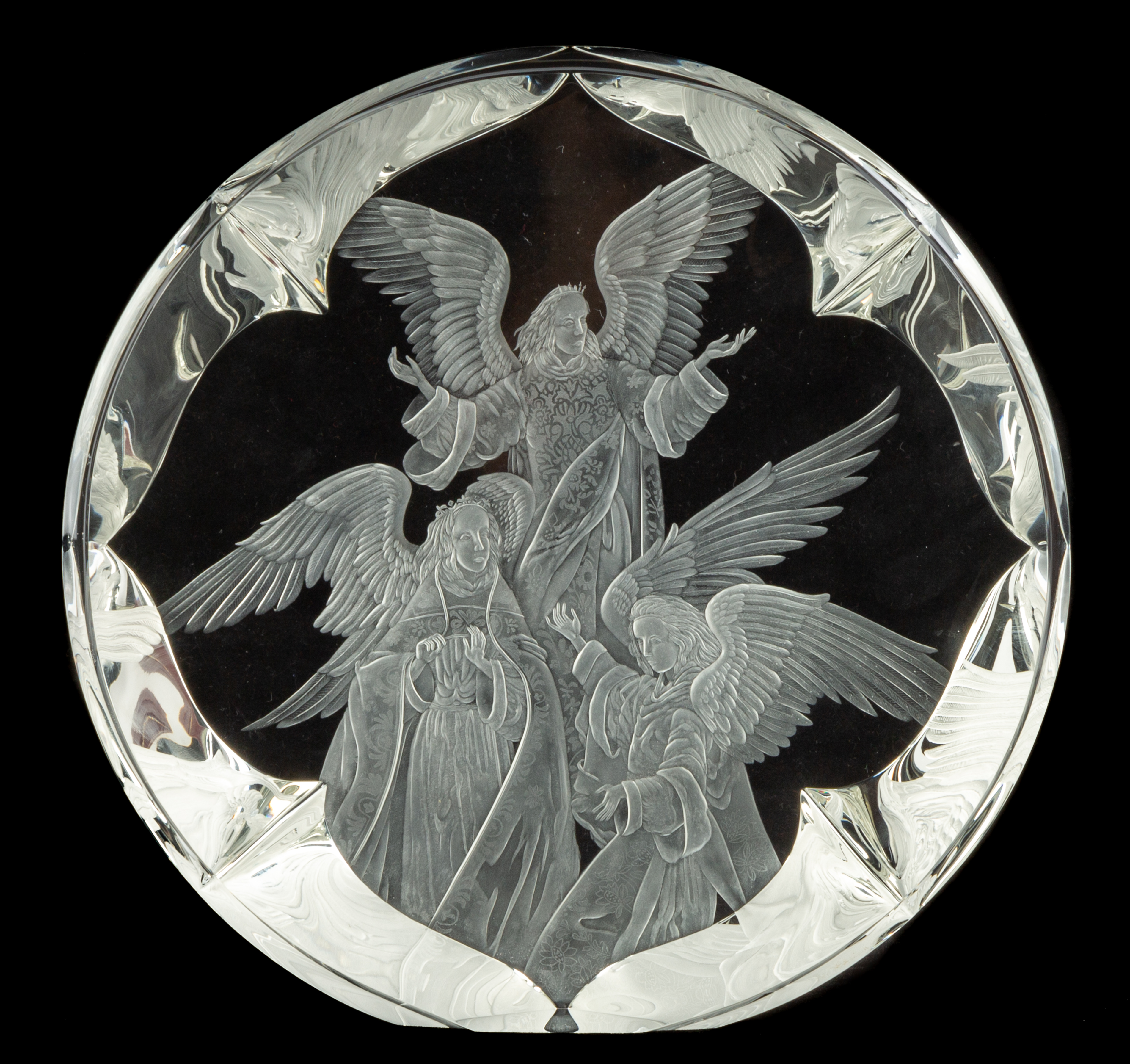 Appraisal: STEUBEN ANGEL WINDOW limited edition masterwork of inscribed 'Steuben' in