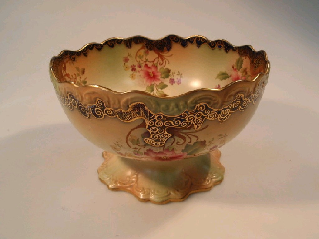 Appraisal: A Carlton ware fruit bowl printed and painted with floral