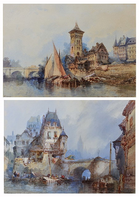 Appraisal: PAUL MARNY - 'Argentan' 'Orne France' and 'Bierres Old Bridge'