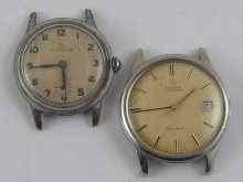 Appraisal: Two round gent's wrist watches by Omega