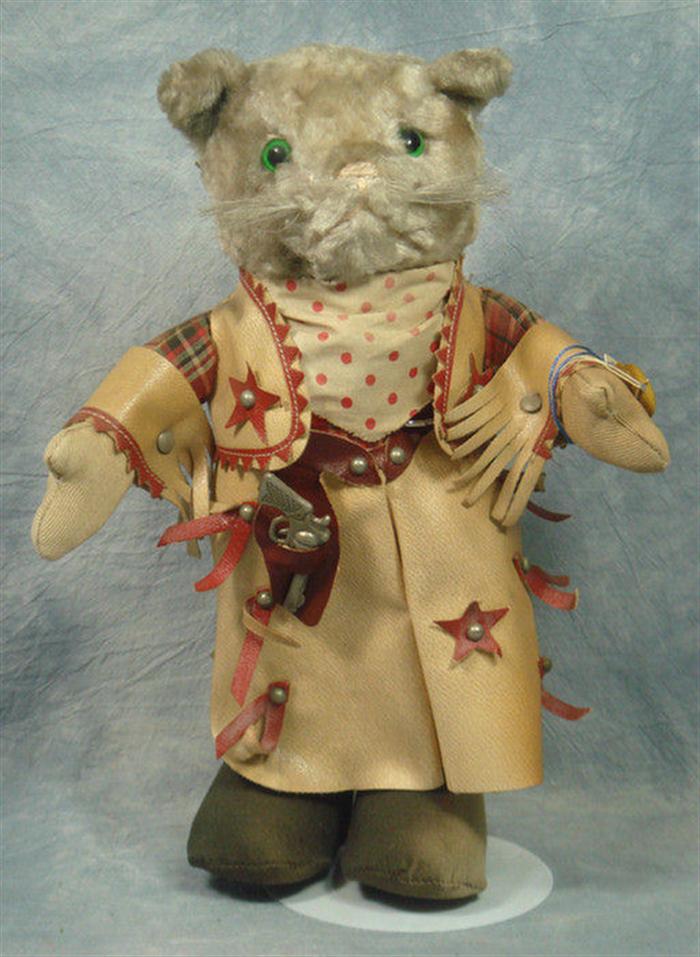 Appraisal: Vintage Gund Cowboy Cat plush all original still has wrist