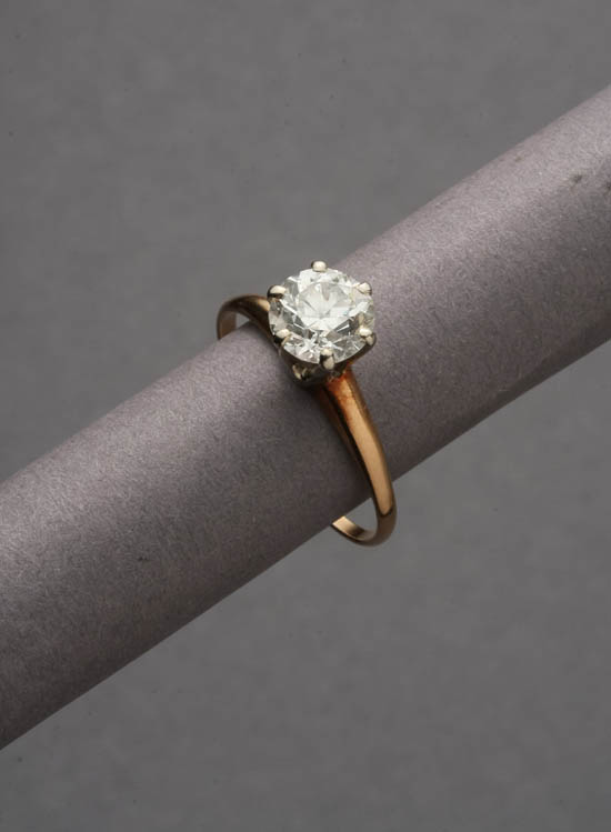 Appraisal: Lot Property from a Washington DC Estate -Karat Yellow-Gold Solitaire