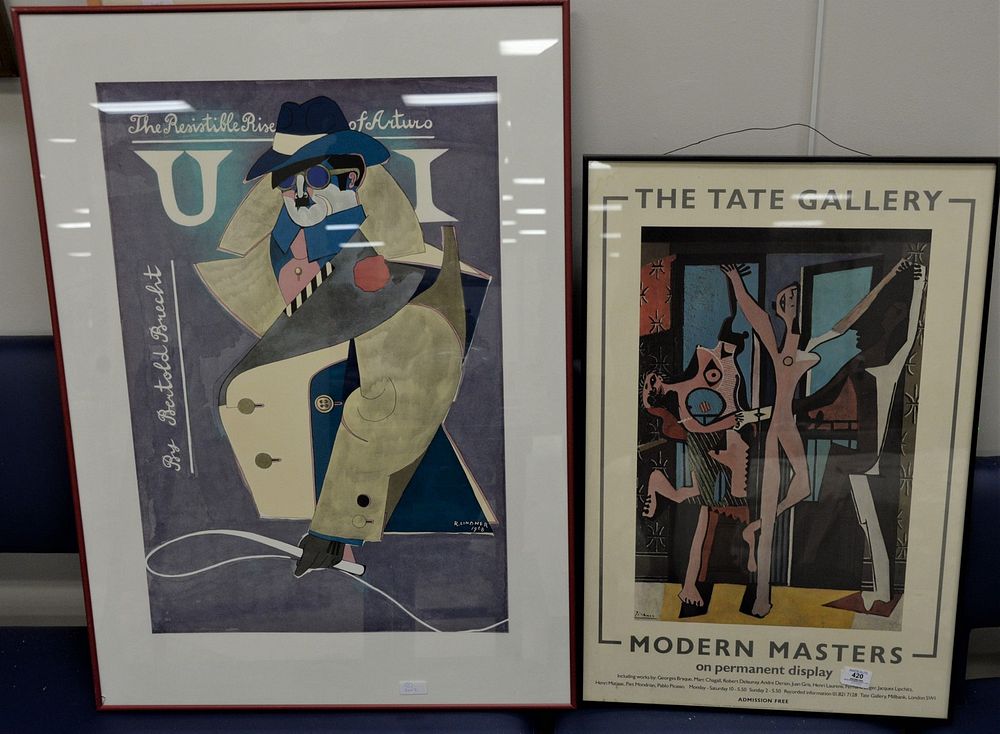 Appraisal: Three Piece Lot of Framed Posters to include a Richard